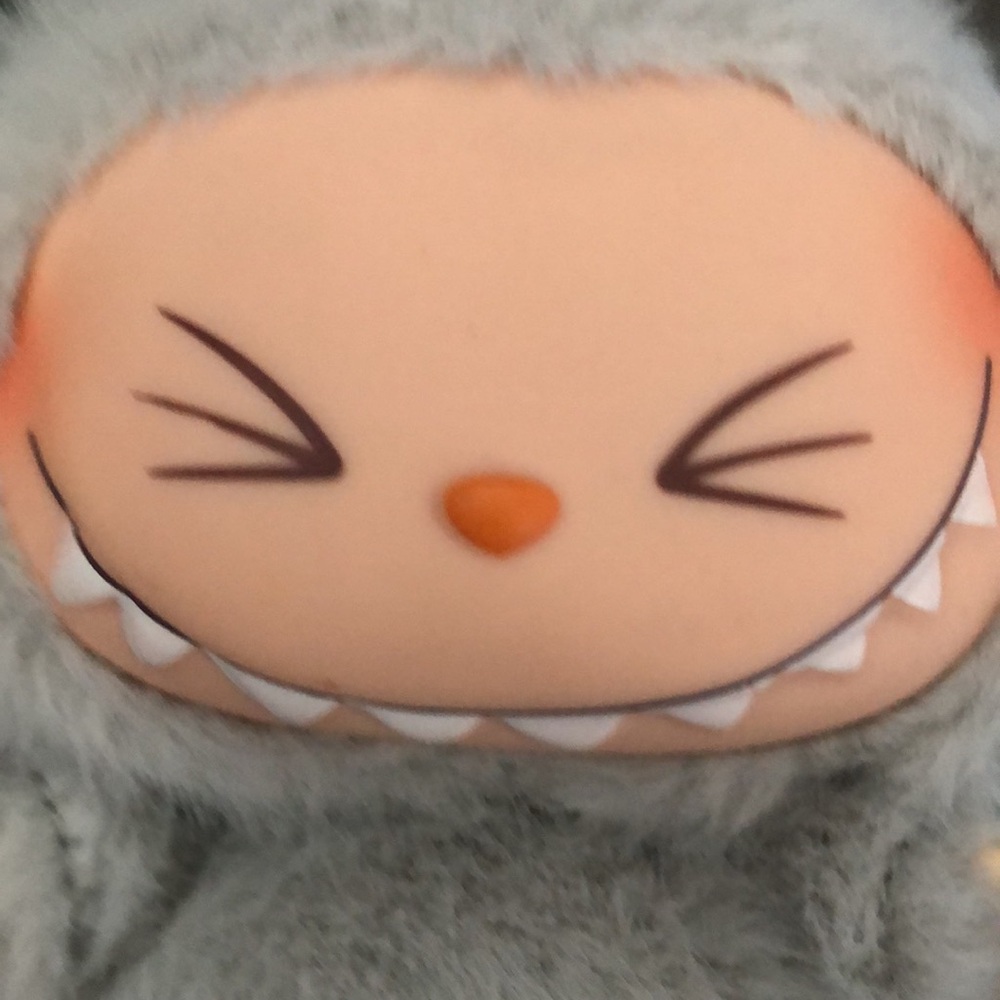 Gray Plush Bunny Costume Figure